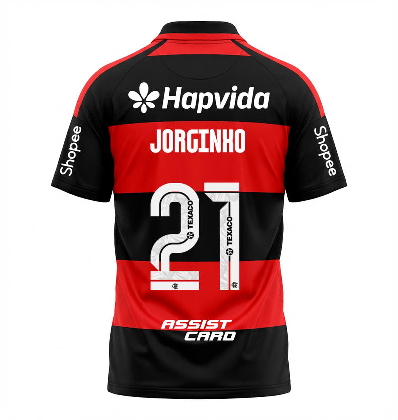 Manto Flamengo Jogo 1 Adidas 2026 – Com Kit Patrocínio – Jorginho 21