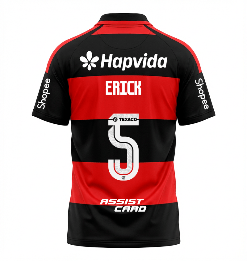 Manto Flamengo Jogo 1 Adidas 2026 – Com Kit Patrocínio – Erick 5